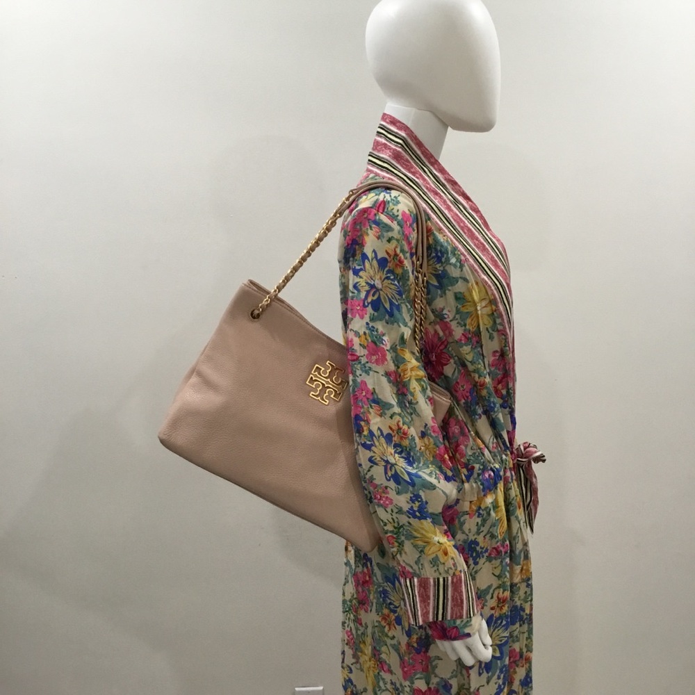 Tory Burch Nude Handbag - Large - Beige Gold